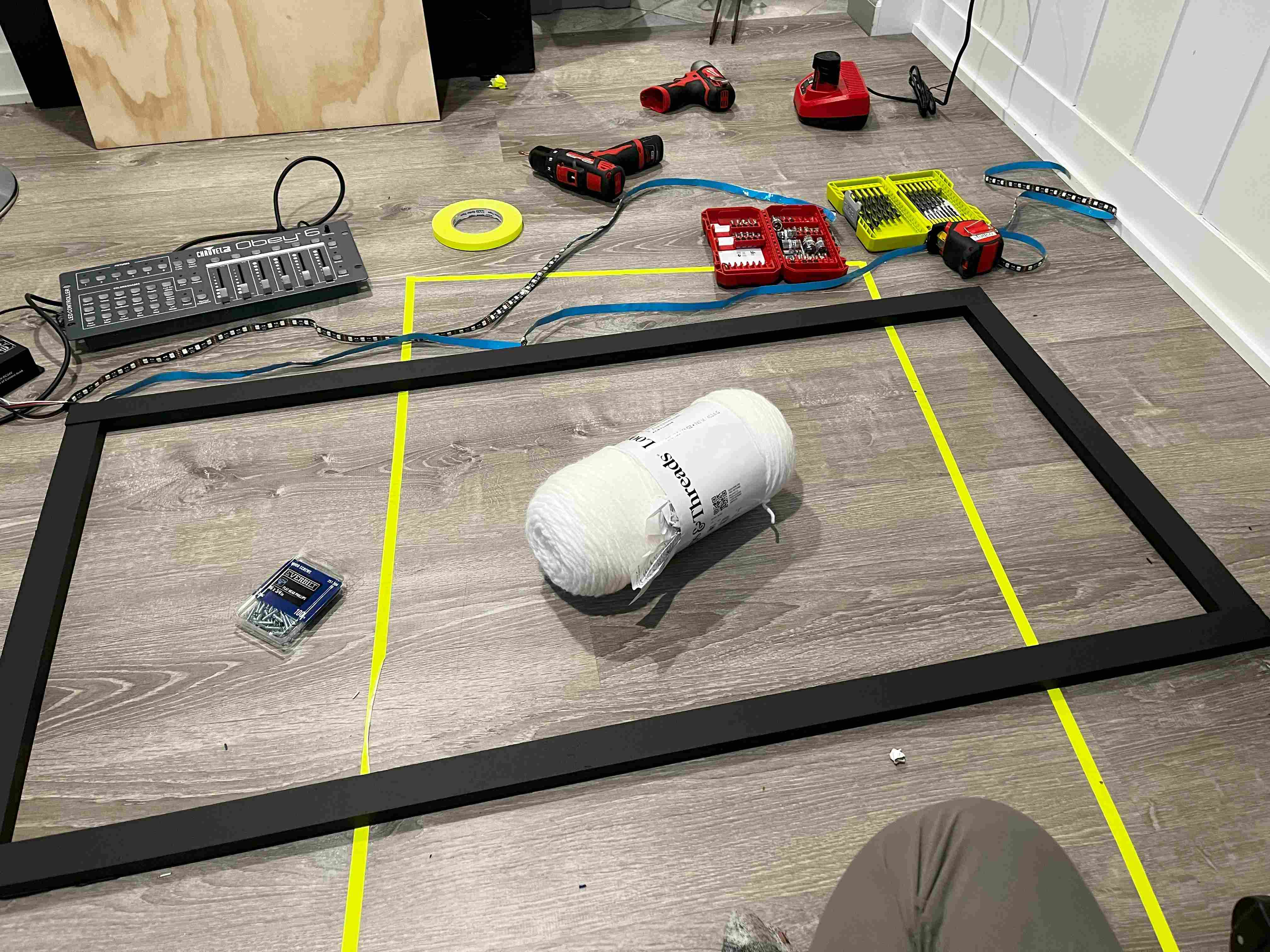 An image of the LED panel as it is being created by Hudson Schlumberger.