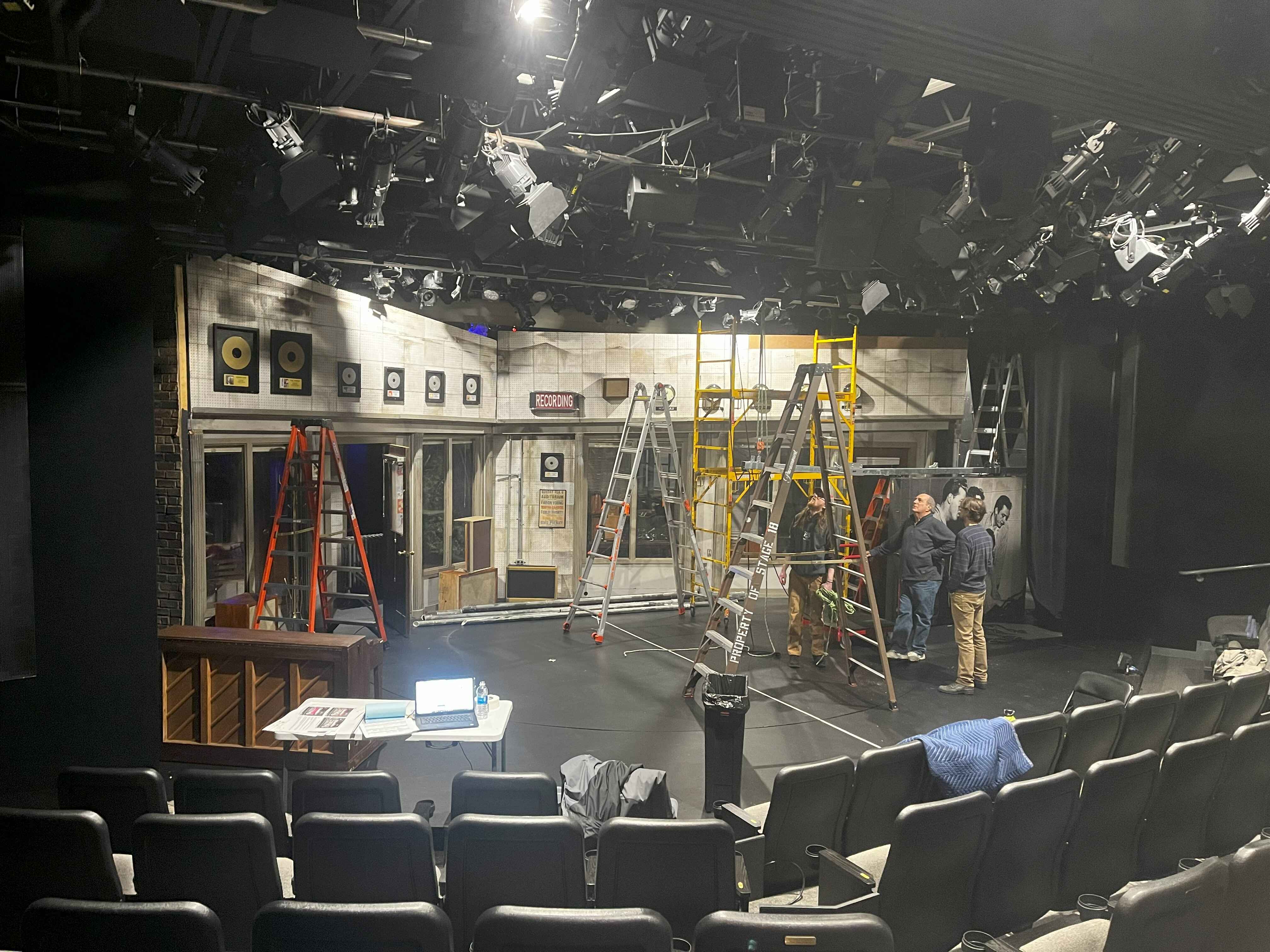 An image of the Million Dollar Quartet set at Act of Ct taken by Hudson Schlumberger.